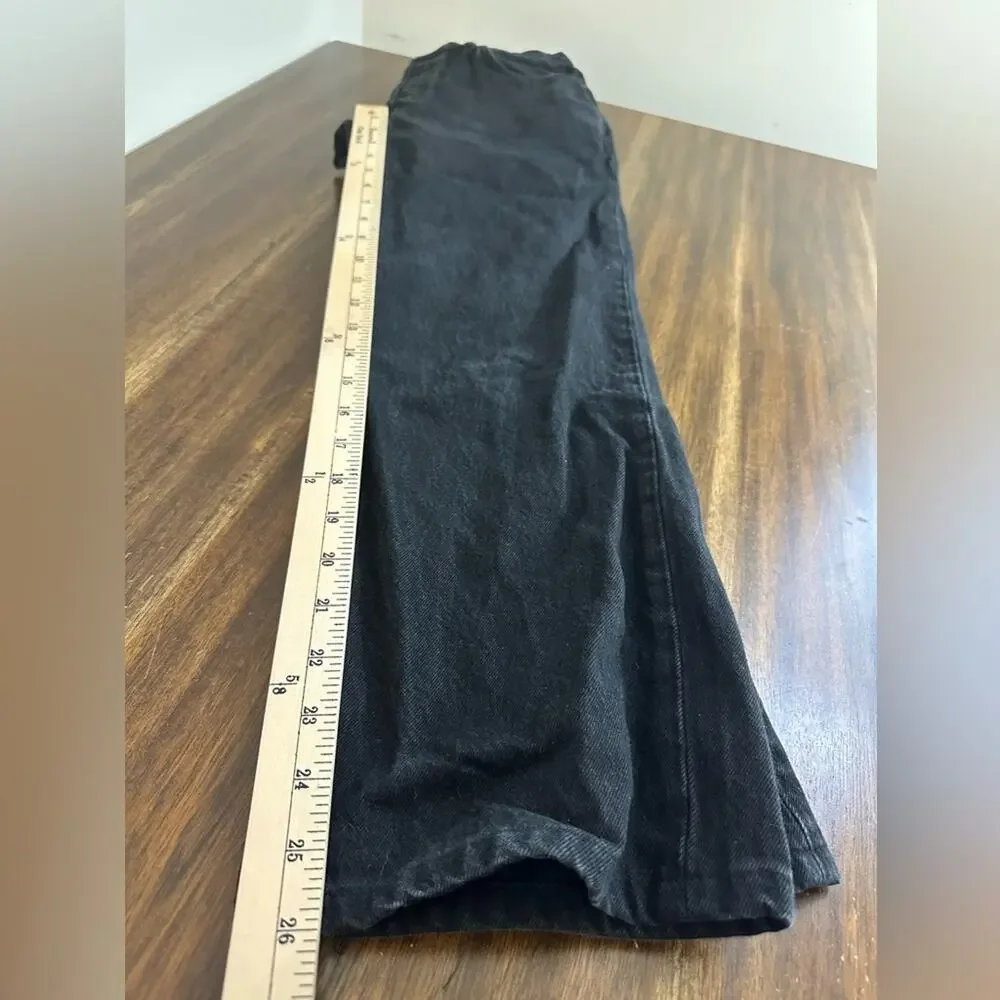 RE/DONE Button Fly Straight Leg Jeans Black Womens Size 27 EUC Capsule Wardrobe‎